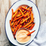 Chipotle mayo served with sweet potato fries