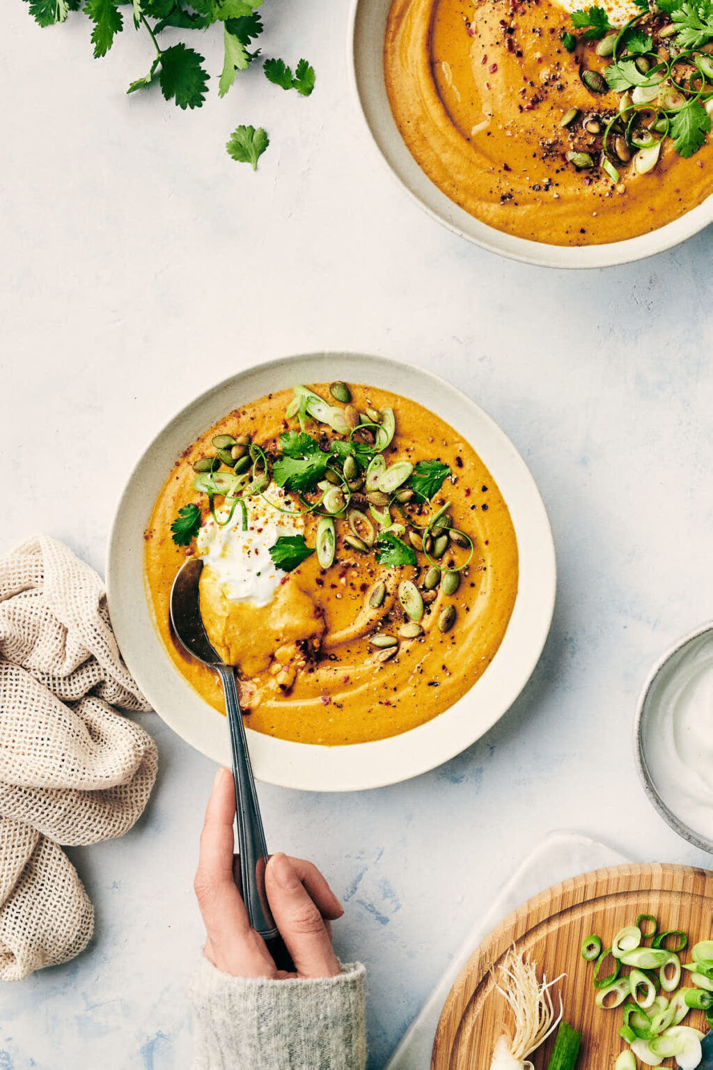 Curried Pumpkin and Lentil Soup (Vegan) - Evergreen Kitchen