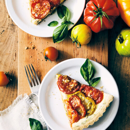 Heirloom Tomato Tart with Gluten Free Crust - Evergreen Kitchen