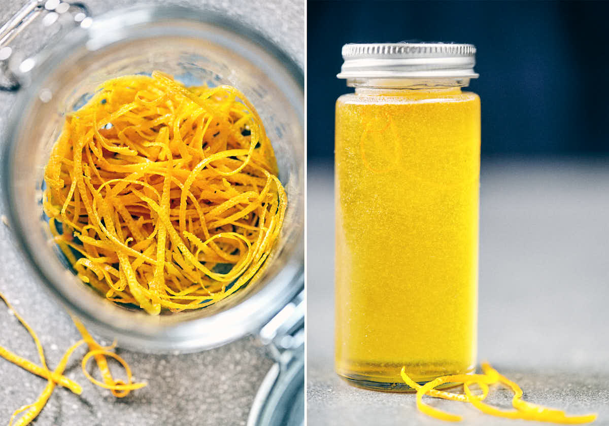 Orange peel infused honey