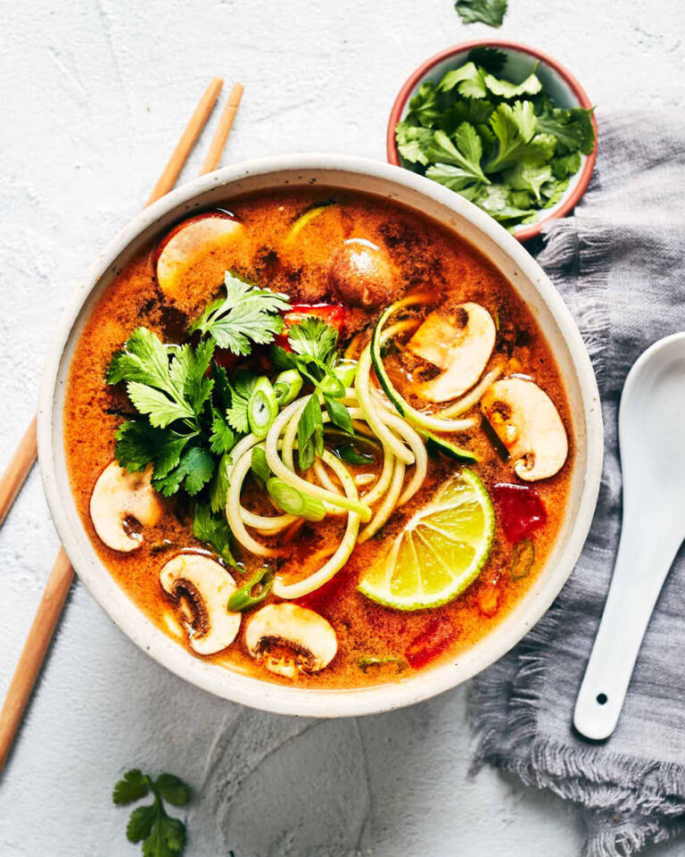 Vegan Tom Yum Soup - Evergreen Kitchen