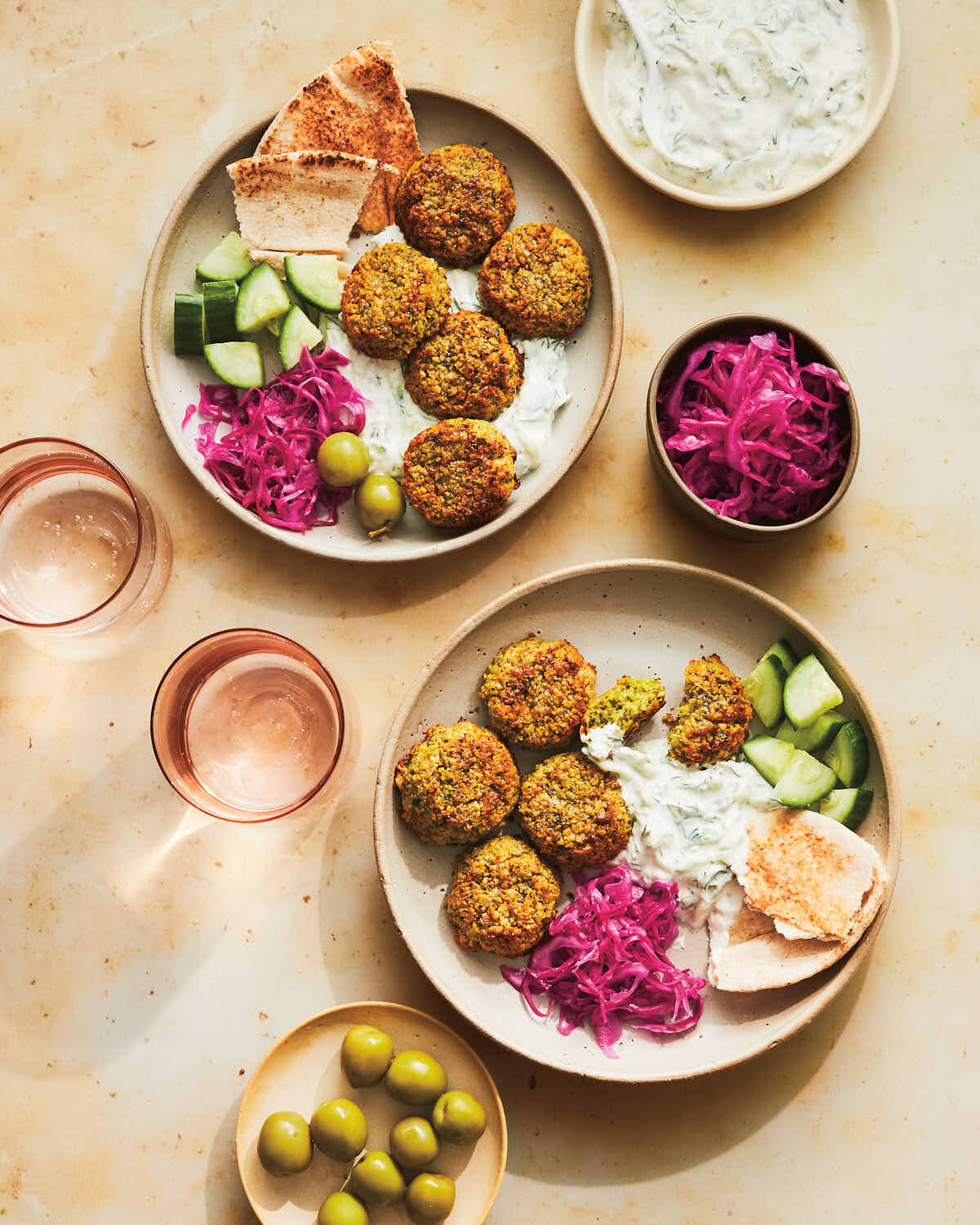 Baked Falafel Bowls from the Evergreen Kitchen cookbook