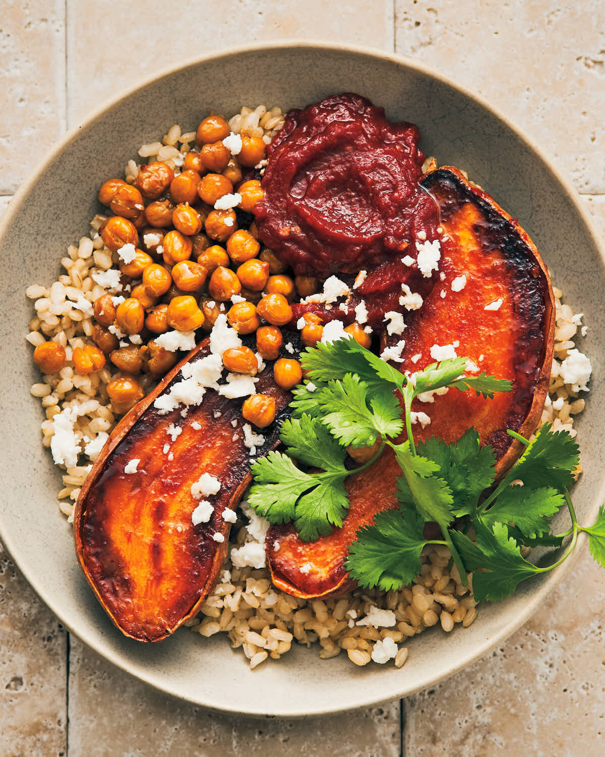 Charred Sweet Potato Bowls from the Evergreen Kitchen cookbook