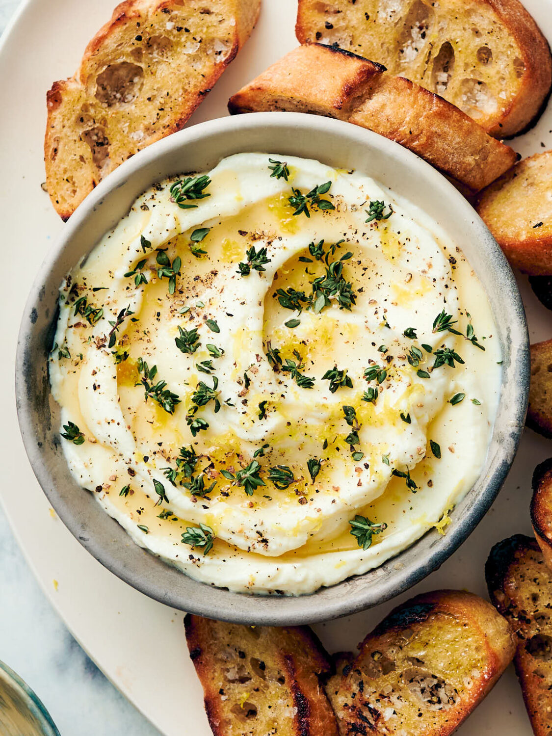 Whipped Ricotta Dip with Honey - Evergreen Kitchen